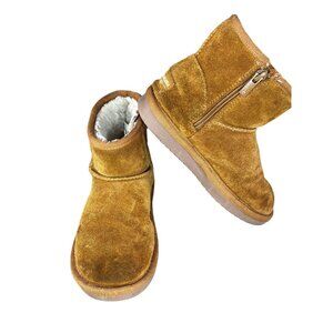 Koolaburra By UGG Girls Classic Suede Ankle Boots With Faux Fur Lining Size 11 G